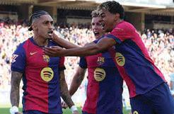 Raphinha leads Barcelona's thrilling 4-3 comeback