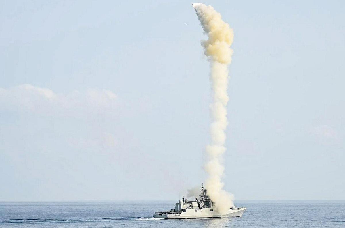 Indian Navy test fires anti-ship missiles
