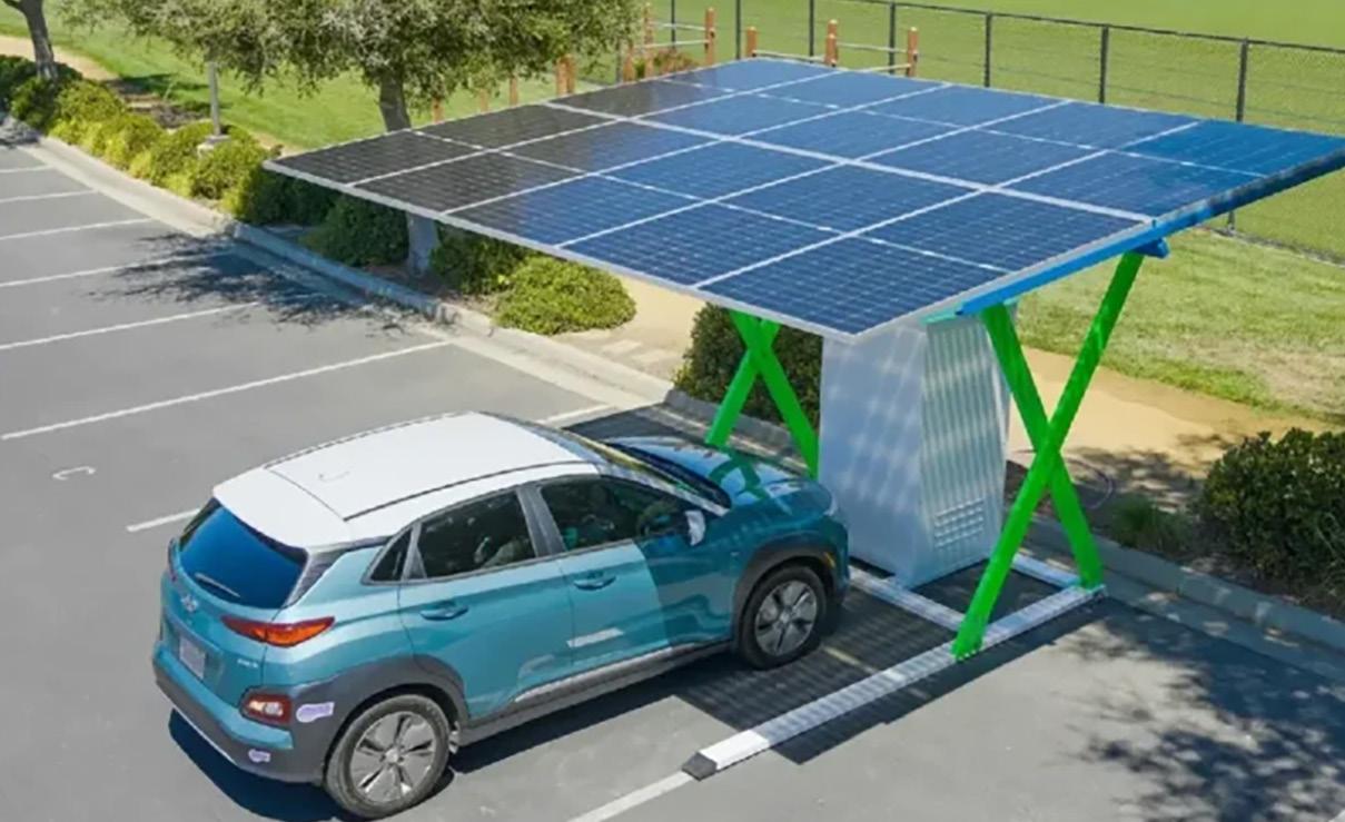 City gets nation's first solar EV charging station