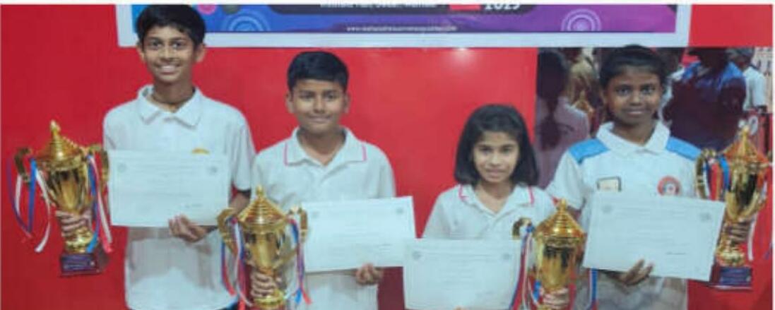 आयुष, तनया, प्रसन्ना और निधि राज्य विजेता