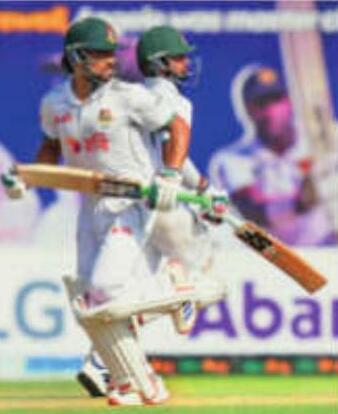 शादमान और शंतो ने जड़े अर्धशतक बांग्लादेश ने 187 रन की बढ़त बनाई