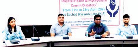 Three-day training on Mental Health and Psychosocial support during disasters begins in Una