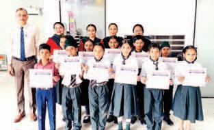 English handwriting competition held at Meera Public School