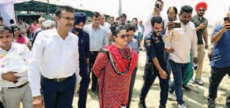 Shruti Choudhary inspects construction work, instructs to complete it on time