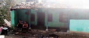 Slate clad house burnt to ashes, mountain of sorrows fell on poor family
