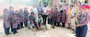 Satya Bharti School Tunganheri celebrates World Earth Day by planting saplings