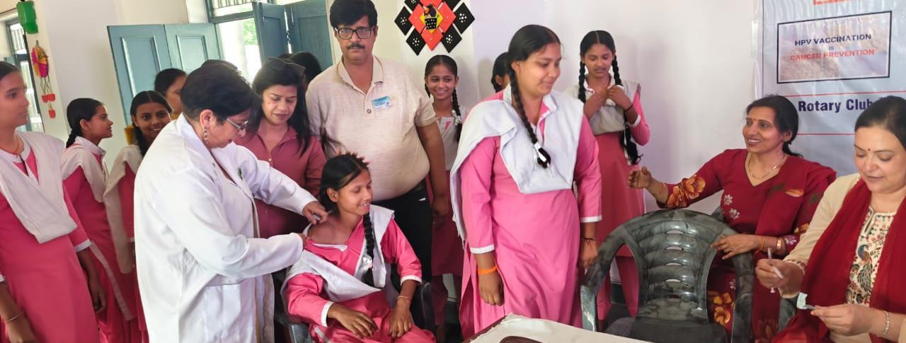 Rotary Club Rivera Yamuna Nagar organises special vaccination camp to administer cervical cancer vaccine