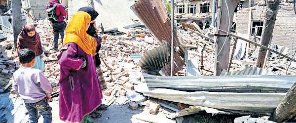 Houses of three more terrorists demolished in J-K