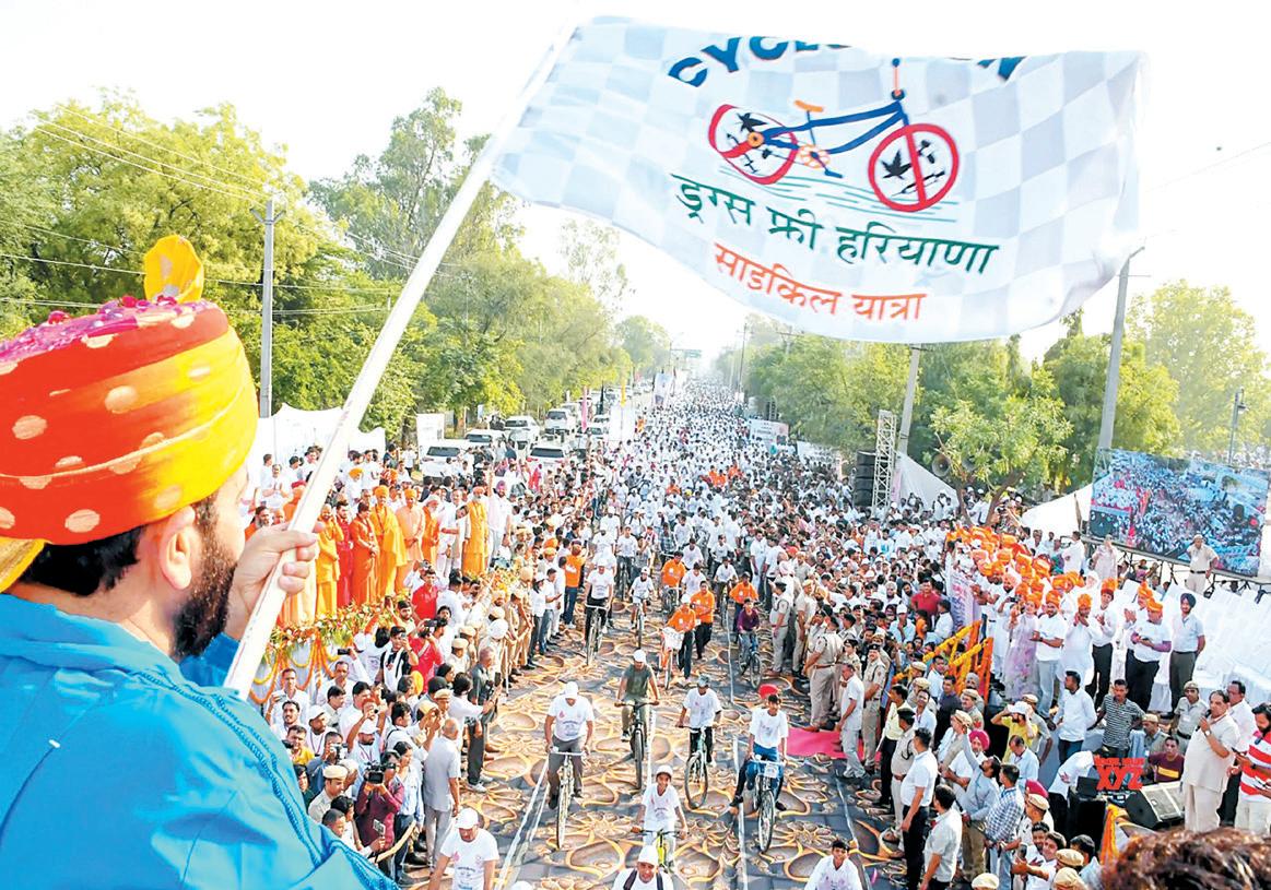 Haryana CM flags off Drug-Free Haryana Cyclothon 2.0 in Sirsa