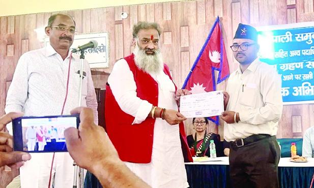 Shandilya participates in Nepali community oath taking ceremony organised