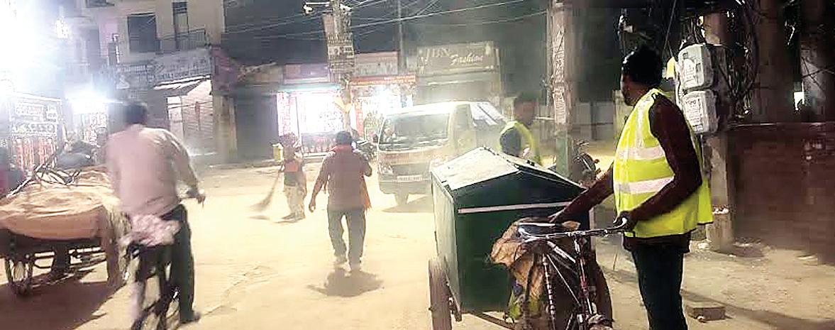 Municipal Council Naya Gaon launches night cleaning campaign