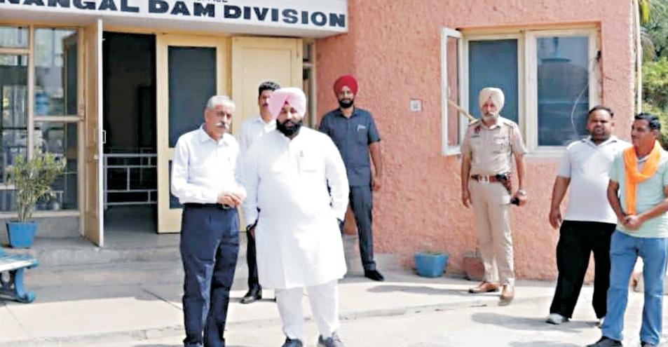 Bains visits Nangal Dam 4th day in a row to keep tabs on Punjab’s rights