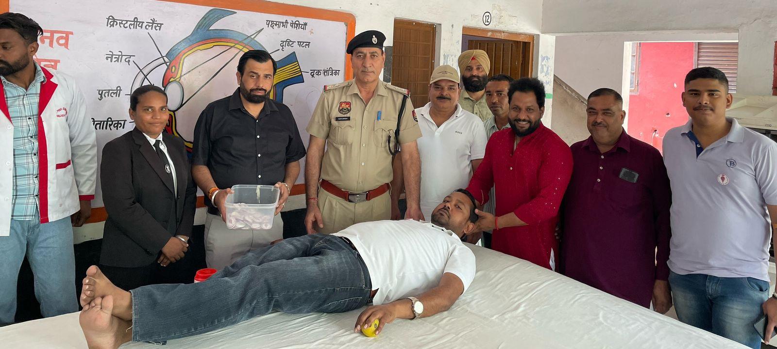 Blood donation camp in village Budhiya held