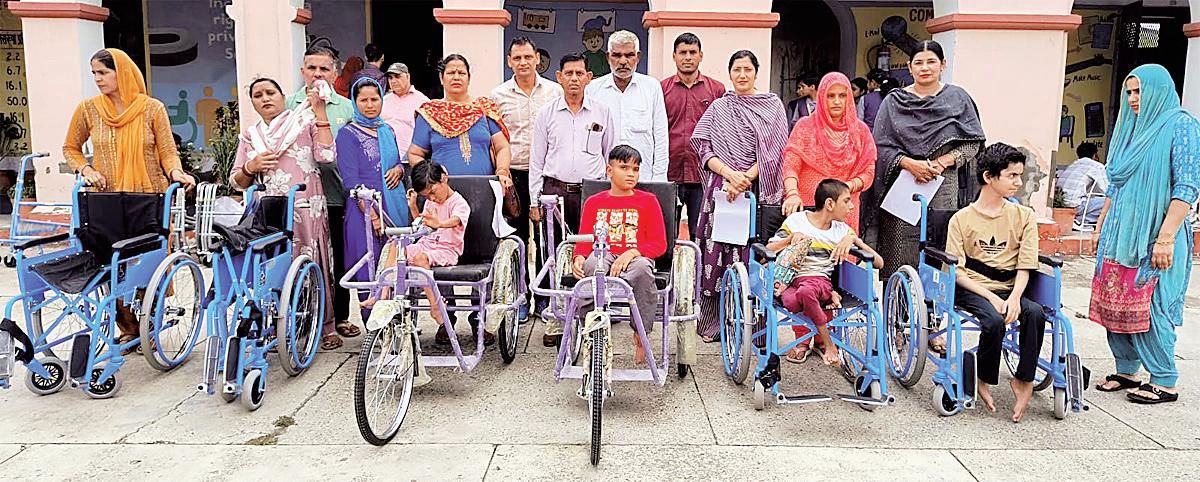 Assistive devices distribution program organised at Govt Girls Model Sanskriti Sr Sec School