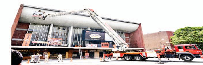Civil defence mock drill conducted at Neelam Theatre, Sector 17 in presence of UT Administrator