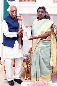 Hry Guv Bandaru Dattatraya calls on President Murmu