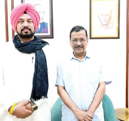 MLA Dev Mann holds closed-door meeting with AAP supremo Arvind Kejriwal