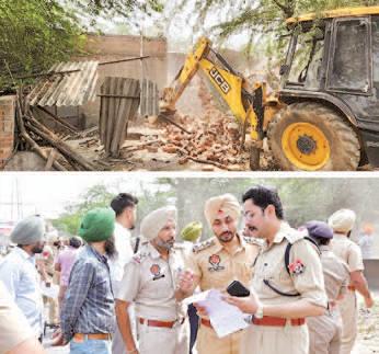 Yudh Nashiyan Virudh: SSP leads demolition of illegal structures built by drug smugglers