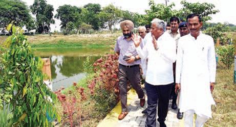 Union Minister of State for Railways V. Somanna inspects development projects