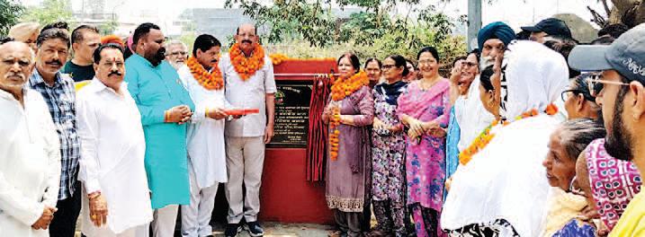 Cabinet minister lays foundation stone for new road project in Geeta colony