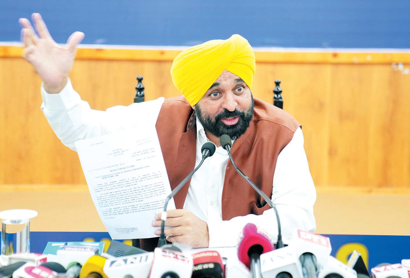CM Mann slams Centre's move to deploy CISF at Bhakra Dam