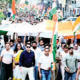 Massive Tiranga rally held with Patriotic slogans of "Bharat Mata Ki Jai" and "Vande Mataram"