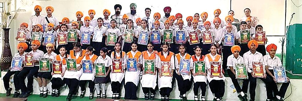 Sant Attar Singh Akal Academy Mastuana Sahib's top students in moral education examination honored