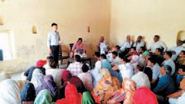 Villagers in Gadhi Saadhan made aware of cleanliness, water conservation and ill effects of polythene