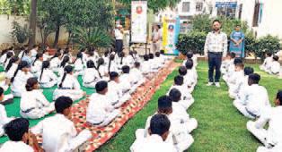 Nivedita Public School organises Sahaja Yoga Day