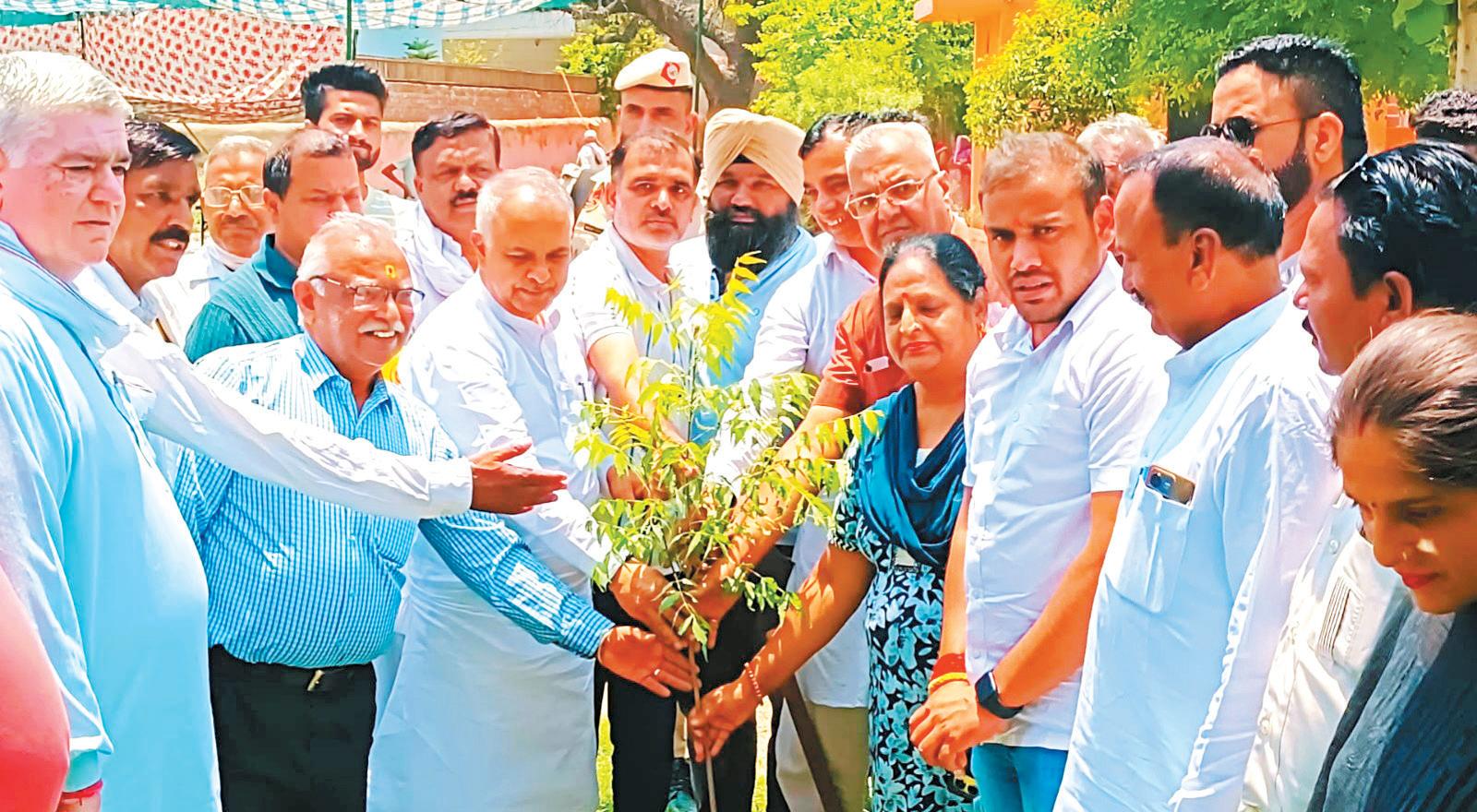 Under Sankalp Se Siddhi programme, Kabirpanthi plants sapling in the name of mother