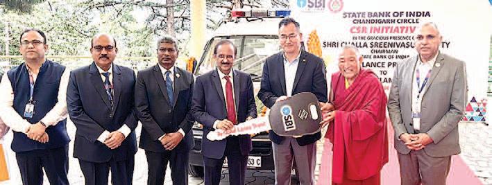 SBI donates ambulance to Dalai Lama trust under CSR initiative