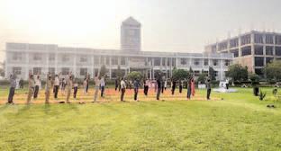 Yoga protocol practice program organised at NIILM University Kaithal