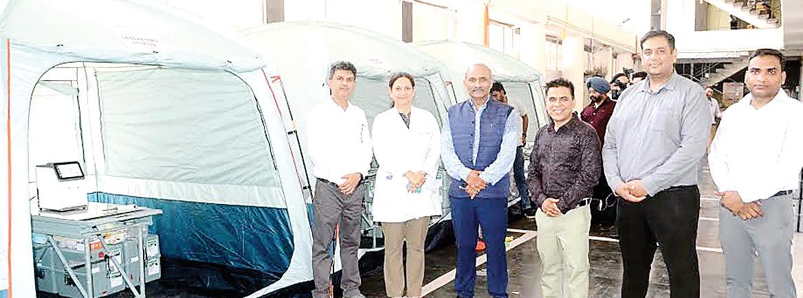 HLL lifecare limited demonstrates "Arogya Maitri Bhishm Cube" to medical professionals at PGIMER