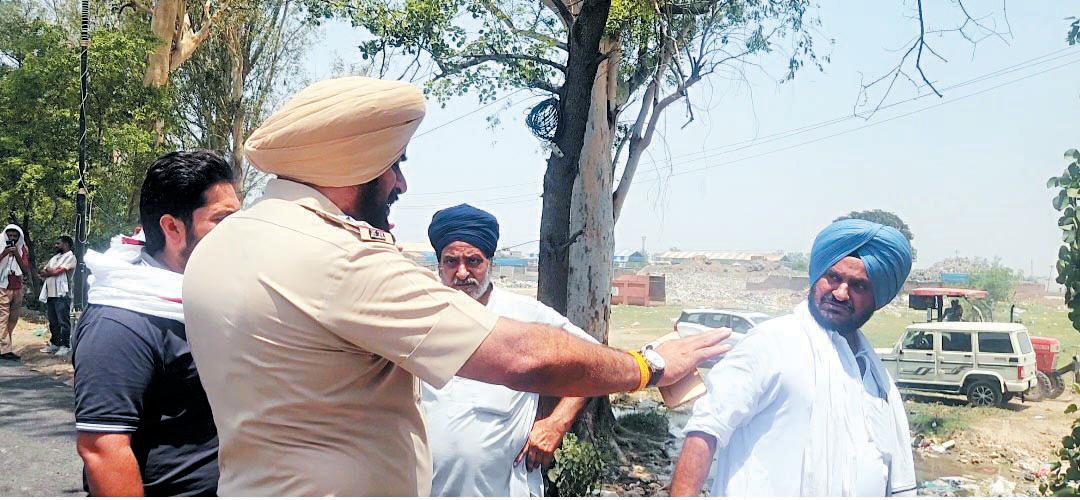 Balvindra Singh resident of Amritsari Farm occupies land on court order