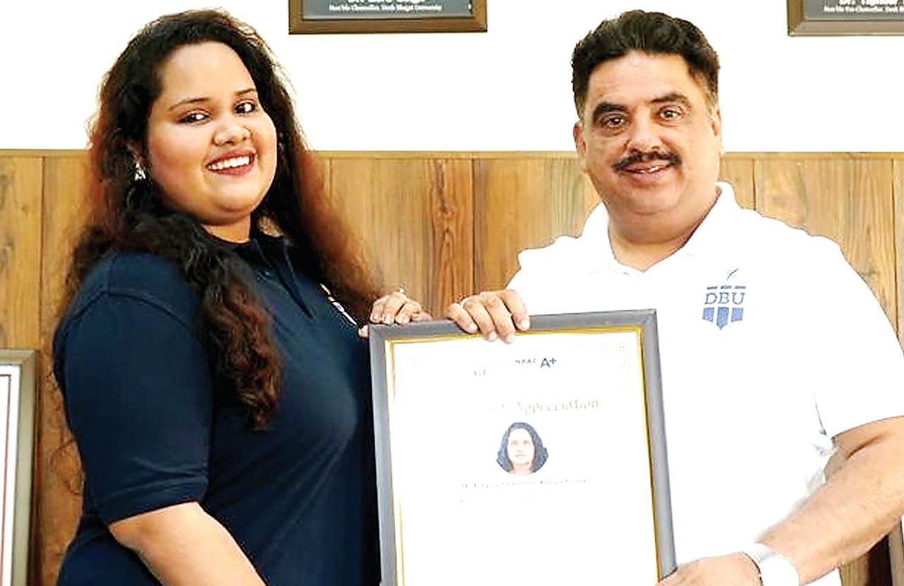 DBU honours Sri Lankan Intern Uthpala Kalupathirana under Global Classroom Project
