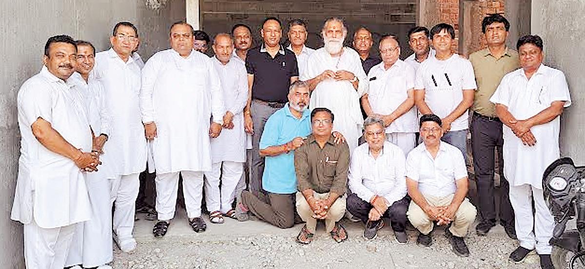Maharaj Ji inspects construction work of Shkri Krishna Kripa Seva Dham Mandir