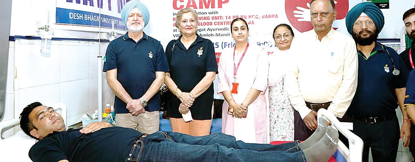 Desh Bhagat University organizes blood donation camp to pay homage to Ahmedabad air crash victims