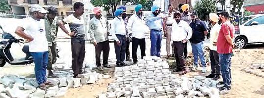 Strict vigil on quality: Dr. Charanjit Singh inspects ongoing works