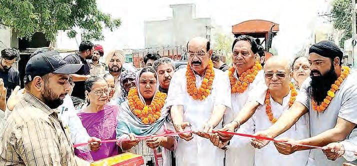 Mohinder Bhagat lays foundation stone of road to be built at cost of Rs 23 lakh