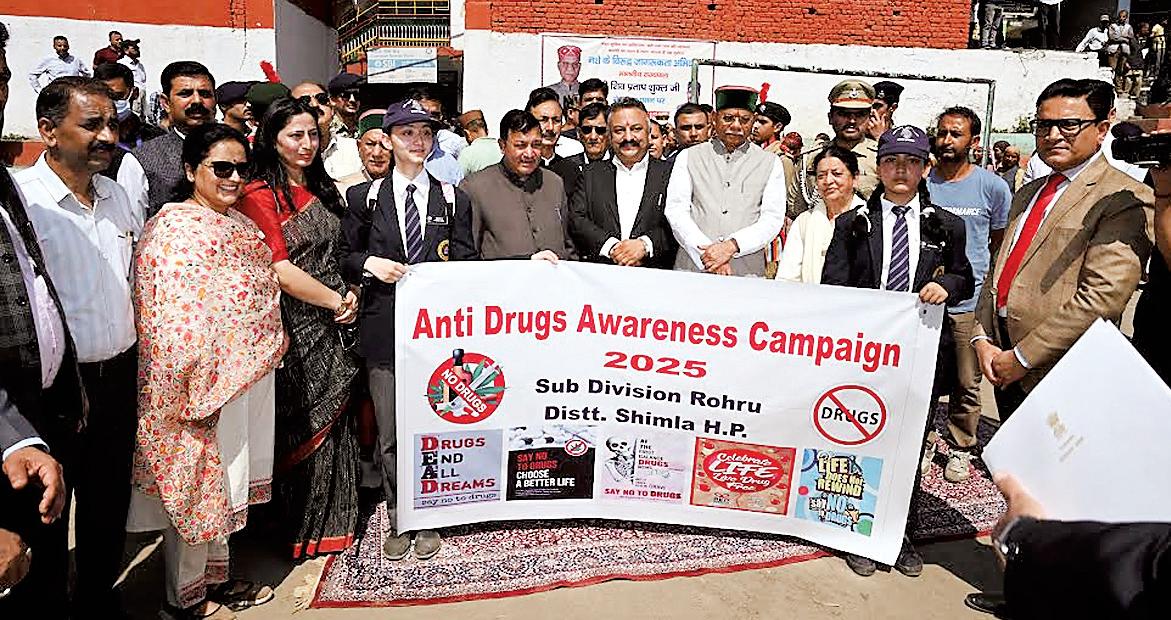 Himachal Governor flags off anti-drug awareness campaign from Rohru