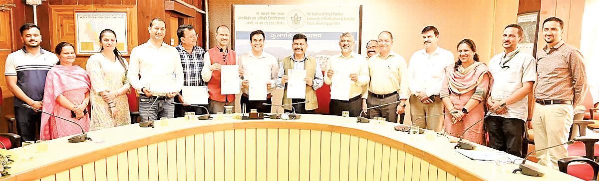 Nauni varsity partners with Himgiri Agri Solutions for Apple Cider Vinegar Technology