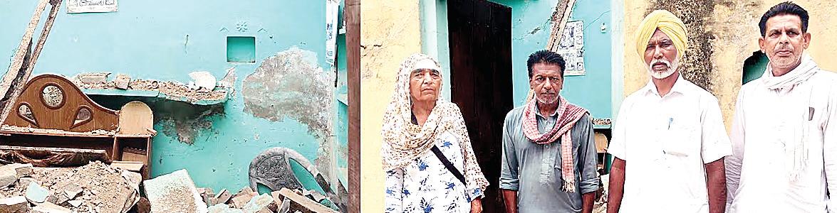 Roof collapses on elderly mother and injured youth’s house, seriously injured