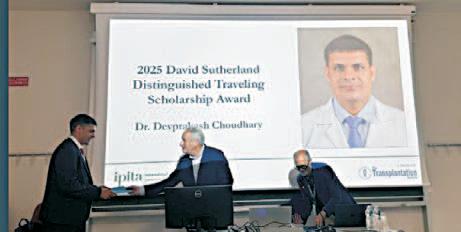 PGIMER Transplant Surgeon Honoured with David Sutherland Award at Global Pancreas Transplant Congress in Italy