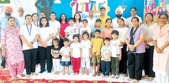Yoga organized at Little Millennium School