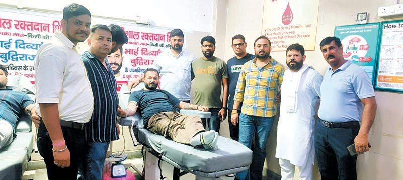60th blood donation camp organised on Divyanshu Buddhiraja's birthday