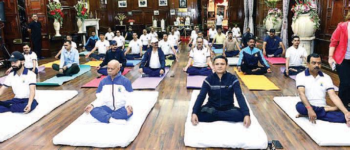International Yoga Day celebrated at Raj Bhavan