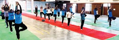 Yoga Day celebrated at Guru Nanak National College Doraha