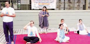 Yoga session conducted in ITI Naihariya under theme "Yoga for one earth, one health"