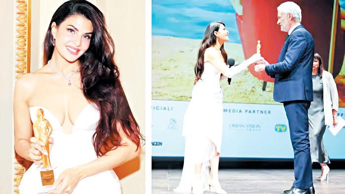 Jacqueline felicitated at Italian Global Series Festival 2025