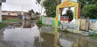 Villagers troubled by broken roads and waterlogging in Dhanora Jagir